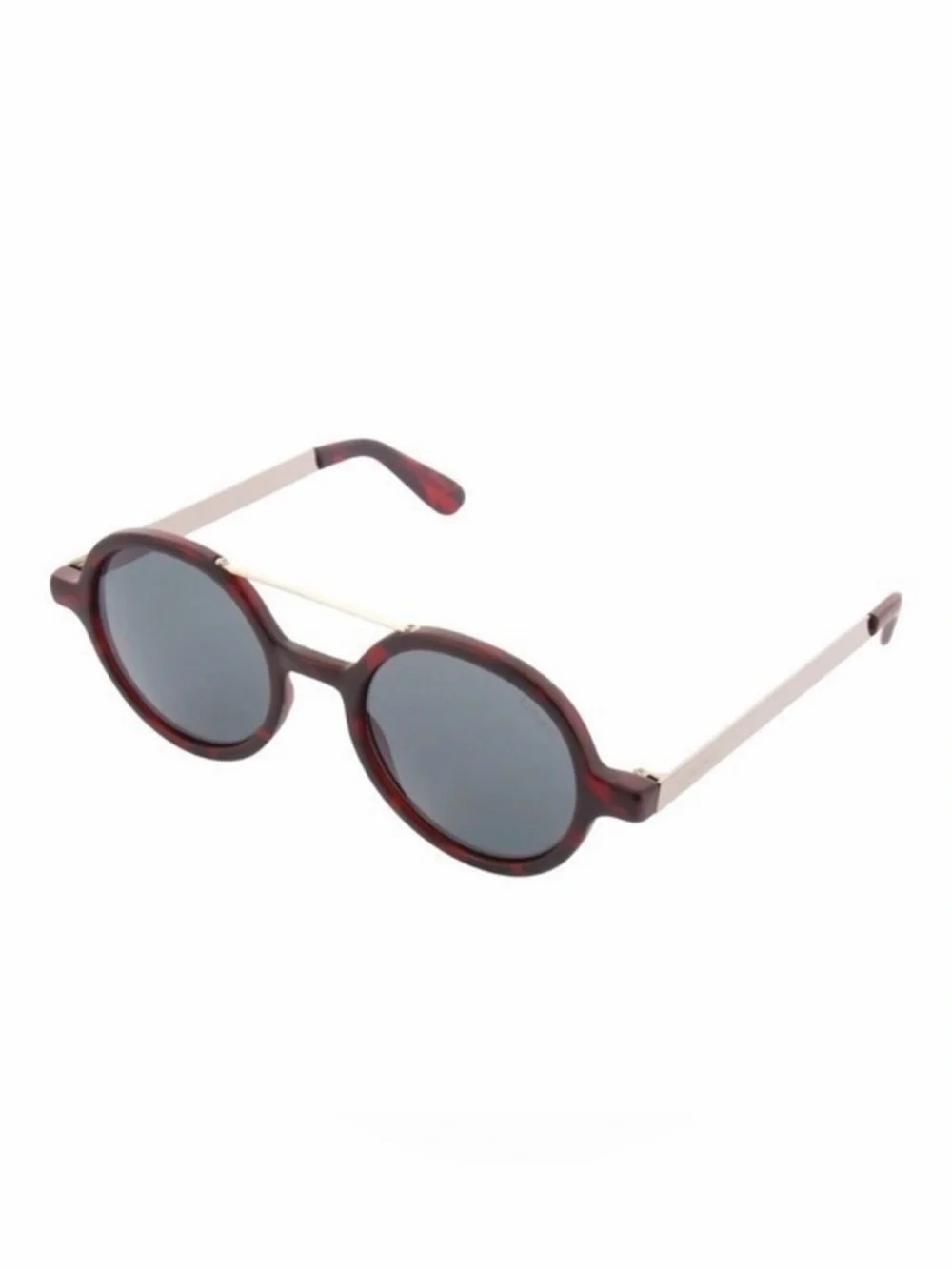 KOMONO Vivien Tortoise Silver Sunglasses Round Red